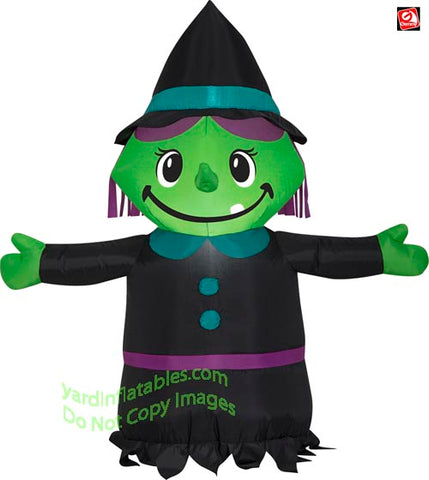 3 1/2' Gemmy Airblown Inflatable Friendly Halloween Witch
