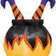 3' Gemmy Airblown Inflatable Halloween Witch Legs In A Cauldron