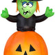 5.5' Gemmy ANIMATED Airblown Inflatable Witch Spinning in Pumpkin