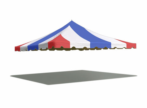 15' x 15' Weekender Pole Tent Top, Red White and Blue
