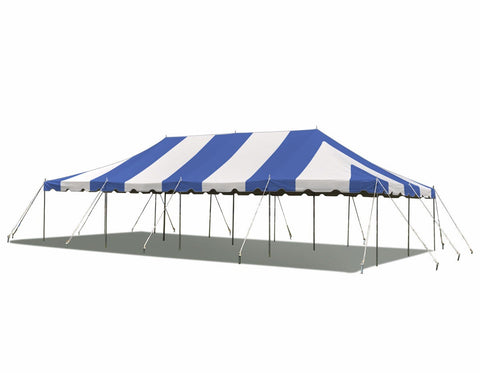 20' x 40' Blue/White Weekender Standard Canopy Pole Tent by POGO