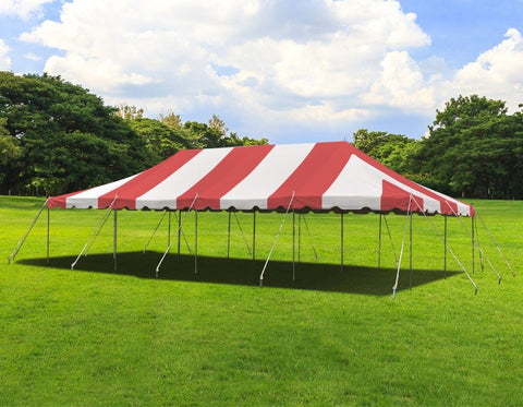 20' x 40' Weekender Standard Canopy Pole Tent - Red