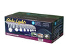 Image of 8 Globe Light Set - White with White Straight Cord