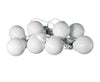 Image of 8 Globe Light Set - White with White Straight Cord
