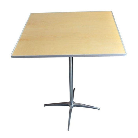 10-Pack of 30" Square Bistro / Cocktail Tables and Heavy Duty Steel Moving Cart Bundle