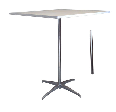 36" Square Adjustable Height Cocktail Bistro Table