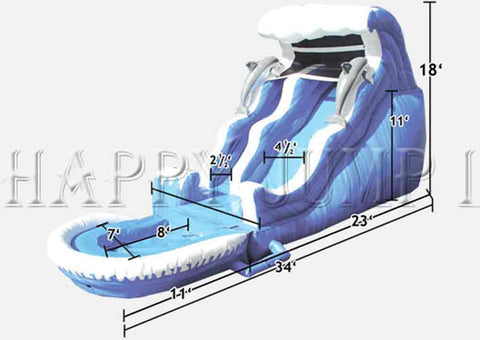 18 ft Purple Tantrum Water Slide - WS4126