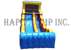 22'H Mungo Surf Slide Wet & Dry - Primary Colors by Happy Jump
