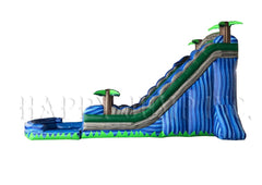 22'H Double Blue Bay Water Slide by Happy Jump