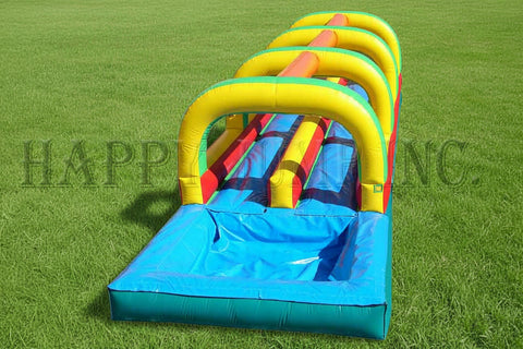 Double Lane Slip Slide with Pool | Commercial Inflatable Water Slide - WS4303