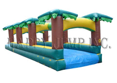 8.5'H Hawaiian Slip & Slide Single Lane W Pool by Happy Jump