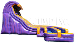 19'H Aqua Purple Water Slide by Happy Jump