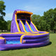 19'H Aqua Purple Water Slide by Happy Jump