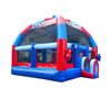Image of Big Bubba 22' x 22' Red, White Blue Marble Giant Bounce House with Blower