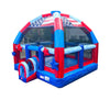 Image of Big Bubba 22' x 22' Red, White Blue Marble Giant Bounce House with Blower