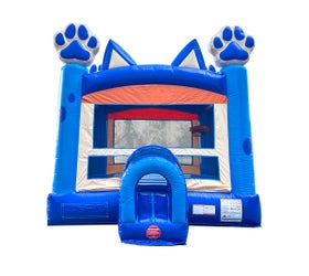 Blue Dog Bounce House with Blower
