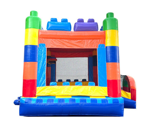 Building Block Commercial Bounce House with Blower