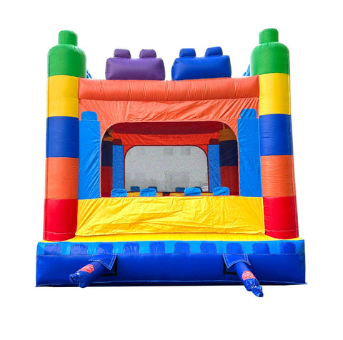 Rental Lite Building Block Bounce House with Blower