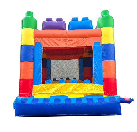 Rental Lite Building Block Bounce House with Blower