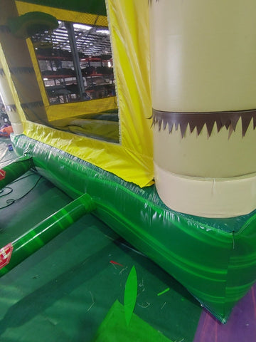 Rental Lite Tropical Jungle Smiley Face Inflatable Bounce House with Blower