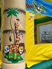 Image of Rental Lite Tropical Jungle Smiley Face Inflatable Bounce House with Blower