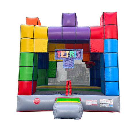 Rental Lite Tetris® Bounce House with Blower by POGO Bounce House