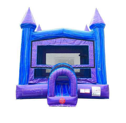 Purple Marble Modular Bounce House with Blower