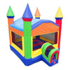 Image of Modern Rainbow Castle Commercial Bounce House