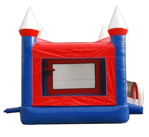 Patriotic Red, White & Blue Bounce House with Blower