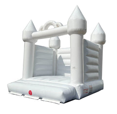 White Wedding Castle Bounce House with Blower