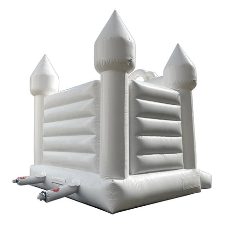White Wedding Castle Bounce House with Blower