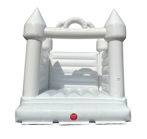White Wedding Castle Bounce House with Blower