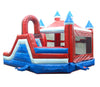 Image of Red, White and Blue Marble Deluxe Inflatable Castle Bounce House Slide Combo w/ Blower