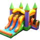 13.5'H Kids Orange Bounce House and Double Lane Slide Combo with Blower by POGO