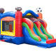 Kids Sports Bounce House and Double Lane Slide Combo with Blower