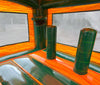 Image of Kids Yellow Marble Double Lane Slide Combo with Blower