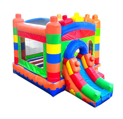 Rental Lite Building Block Bounce House with Slide and Blower