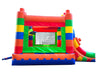 Image of Rental Lite Building Block Bounce House with Slide, Blower and Pool