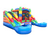 Image of Rental Lite Building Block Double Slide Bounce House Combo with Blower, Removable Pools