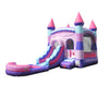 Image of Rental Lite Deluxe Pink Inflatable Bounce House with Slide Combo with Blower and Pool