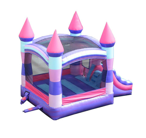 Rental Lite Deluxe Pink Inflatable Bounce House with Slide Combo with Blower