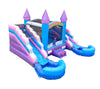 Image of Rental Lite Pink Double Slide Bounce House Combo with Blower, Removable Pools