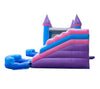 Image of Rental Lite Pink Double Slide Bounce House Combo with Blower, Removable Pools