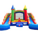 Rental Lite Rainbow Double Slide Bounce House Combo with Blower, Removable Pools