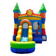 Rental Lite Rainbow Castle Smiley Face Bounce House Slide Combo with Wet Pool Attachment