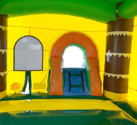 Rental Lite Tropical Bounce House Slide Combo with Non-Removable Pool