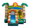 Image of Rental Lite Tropical Jungle Castle Smiley Face Bounce House Slide Combo with Wet Pool Attachment