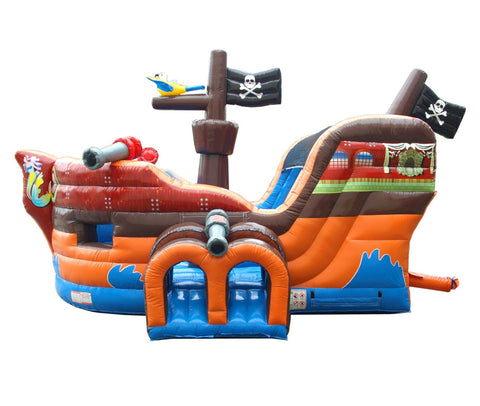 Buy Deluxe Pirate Ship Commercial Bounce House and Slide Combo with Blower