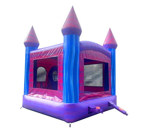 Rental Lite Deluxe Pink Marble Inflatable Bounce House with Slide Combo with Blower