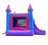 Image of Rental Lite Deluxe Pink Marble Inflatable Bounce House with Slide Combo with Blower and Pool